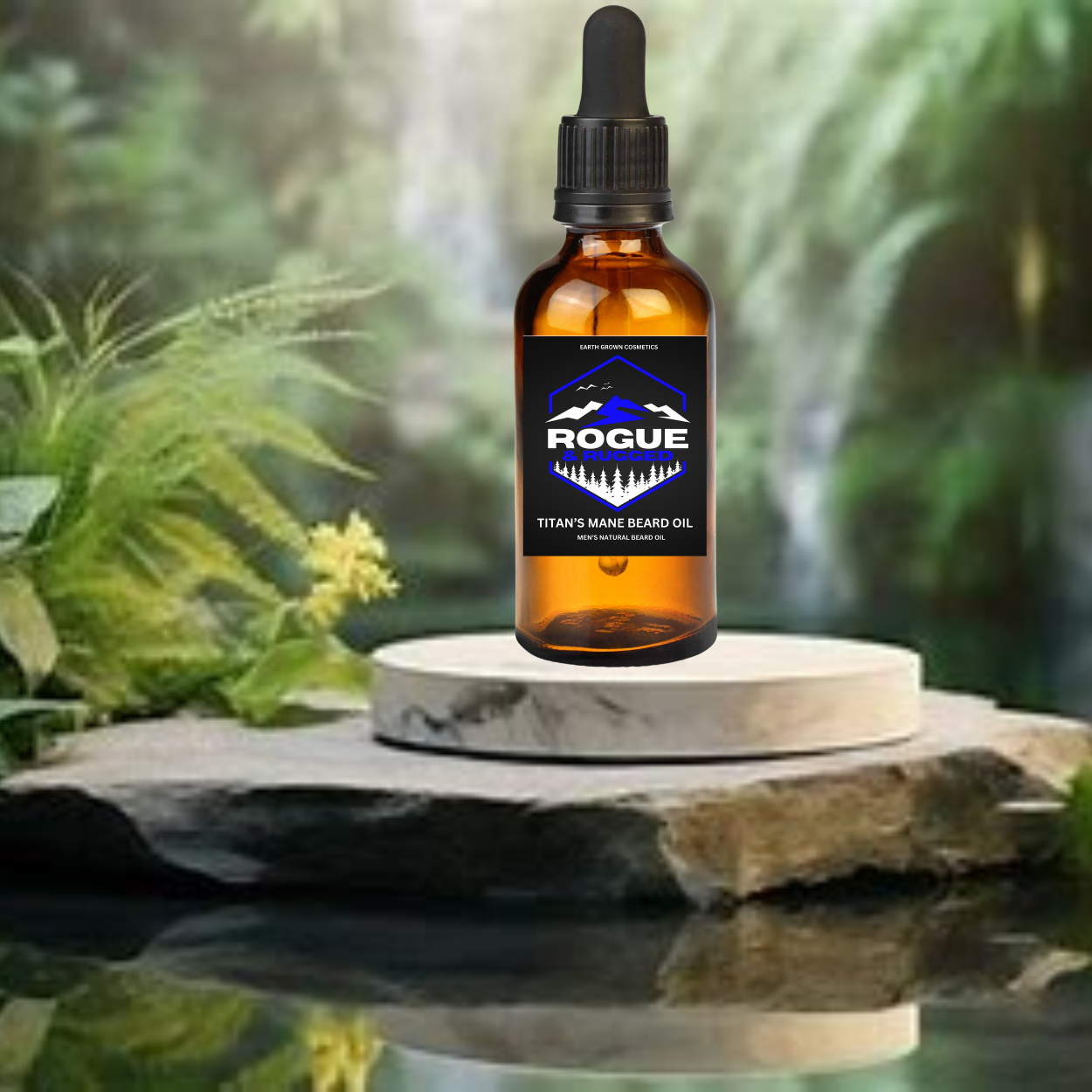 Nourishing Beard Growth Oil with Jojoba, Argan & Cedarwood-front view