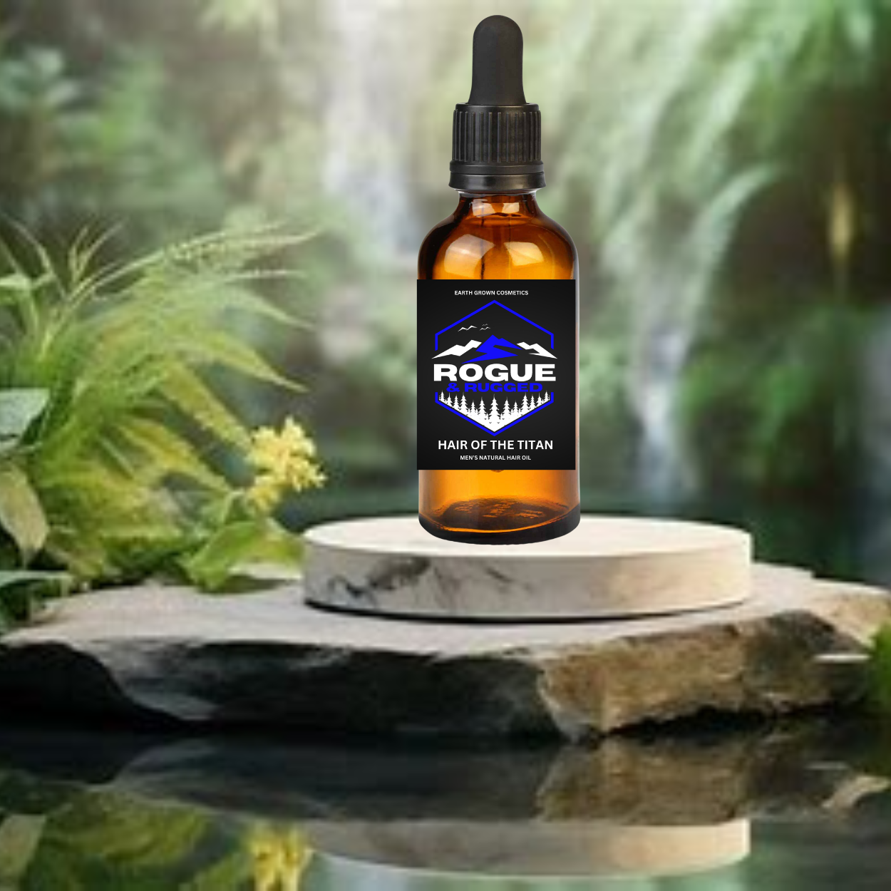 Rogue & Rugged All-Natural Hair Oil – Thicker, Healthier Hair for Men- front view