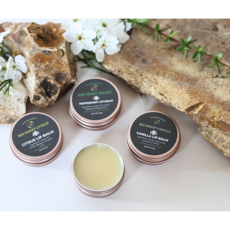 All-Natural Hydrating Lip Care with Honey, Beeswax & Castor Oil- hover view